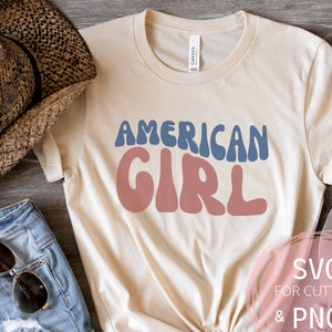 American Girl 4 de julho PNG e SVG All American Mama Freedom File Quatro de julho Design Patriótico Dia da Independência Presentes patrióticos para a família