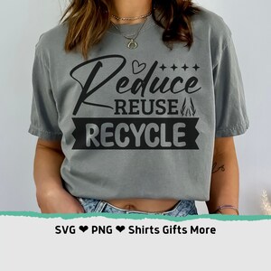 Réduire la réutilisation, recycler PNG & SVG sauvez notre planète clipart vectoriel pour Cricut, clipart numérique respectueux de l'environnement, conception de t-shirt, téléchargement immédiat