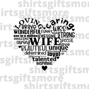 Frau Jubiläum Shirt Design Geschenk SVG & PNG Schnittdatei für Cricut, Geschenk für sie, positive Aspekte, einzigartiges Jubiläum passendes Paar Design