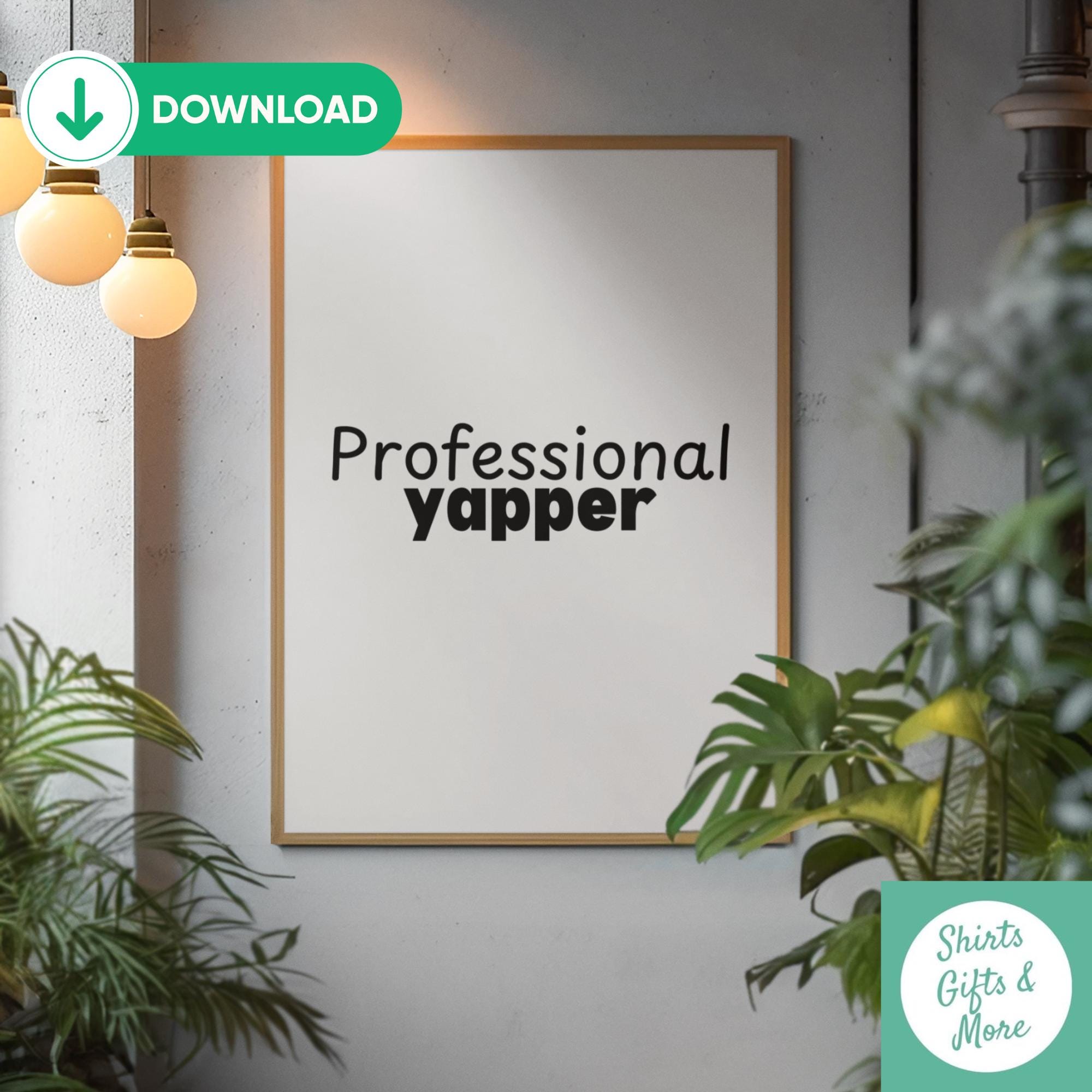 Yapper Design Professional Yapper SVG & PNG, Funny Talker Shirt Design for Cricut ...