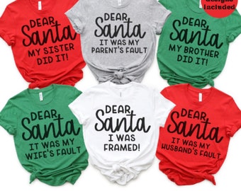 Dear Santa PNG Bundle, Family Christmas Shirt Funny Christmas Group Shirts, Matching Christmas Shirt, Sibling Christmas Sarcastic PRESENT