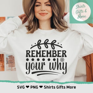 Onthoud waarom SVG & PNG, inspirerende SVG, motiverend gezegde-bestand voor Cricut, student SVG, gedreven CEO, kleine bedrijven SVG cadeau