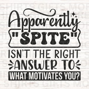 Anscheinend Trotz ist nicht die richtige Antwort SVG & PNG Lustige Motivations-Svg-Datei für Cricut, College-Student-Shirt-Spruch, Erwachsenenbildung-Zitat-Datei