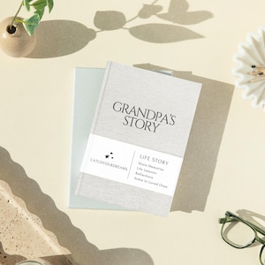 Grandpa&#39;s Story Journal: Linen Hardcover Keepsake with Prompts