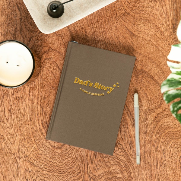 Dad's Story - Heirloom Keepsake Journal with Prompts - Tell Me Your Story Family Book Gift for Fathers Day Gift