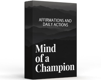 Motivational Affirmation Cards: Mind Of A Champion - Self Care, Mindfulness Mindset Cards
