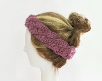Alpaka Stirnband Luna- gestrickt Winter Damen Haarband, Bandeau, Braided