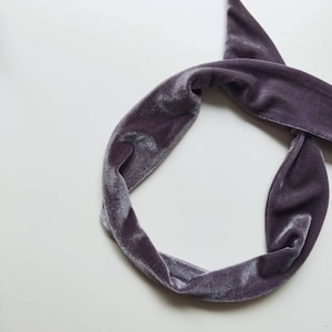 Velvet hairband with wire inside to tie yourself espresso Bild 2