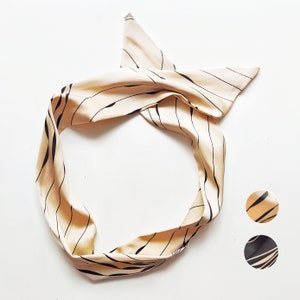 Satin hairband Non-slip with wire inside to tie yourself Elegance Bild 5