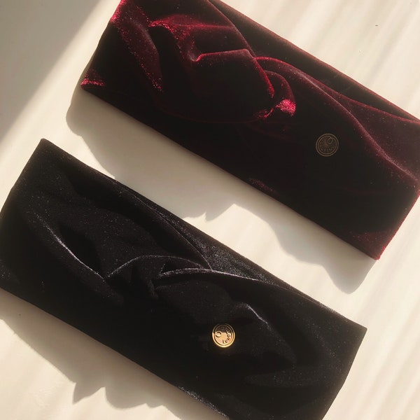 Velvet headband with twist knot - Low-Key