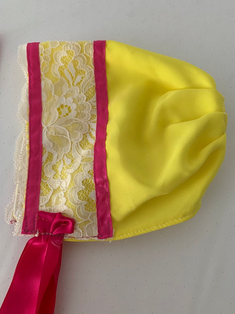 Assorted Yellow Baby Bonnets