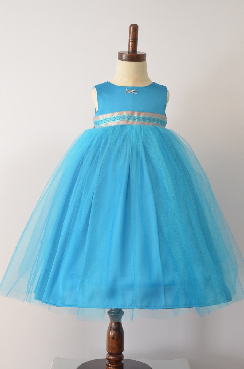 Turquoise Baby Ball Gown with hoop skirt included