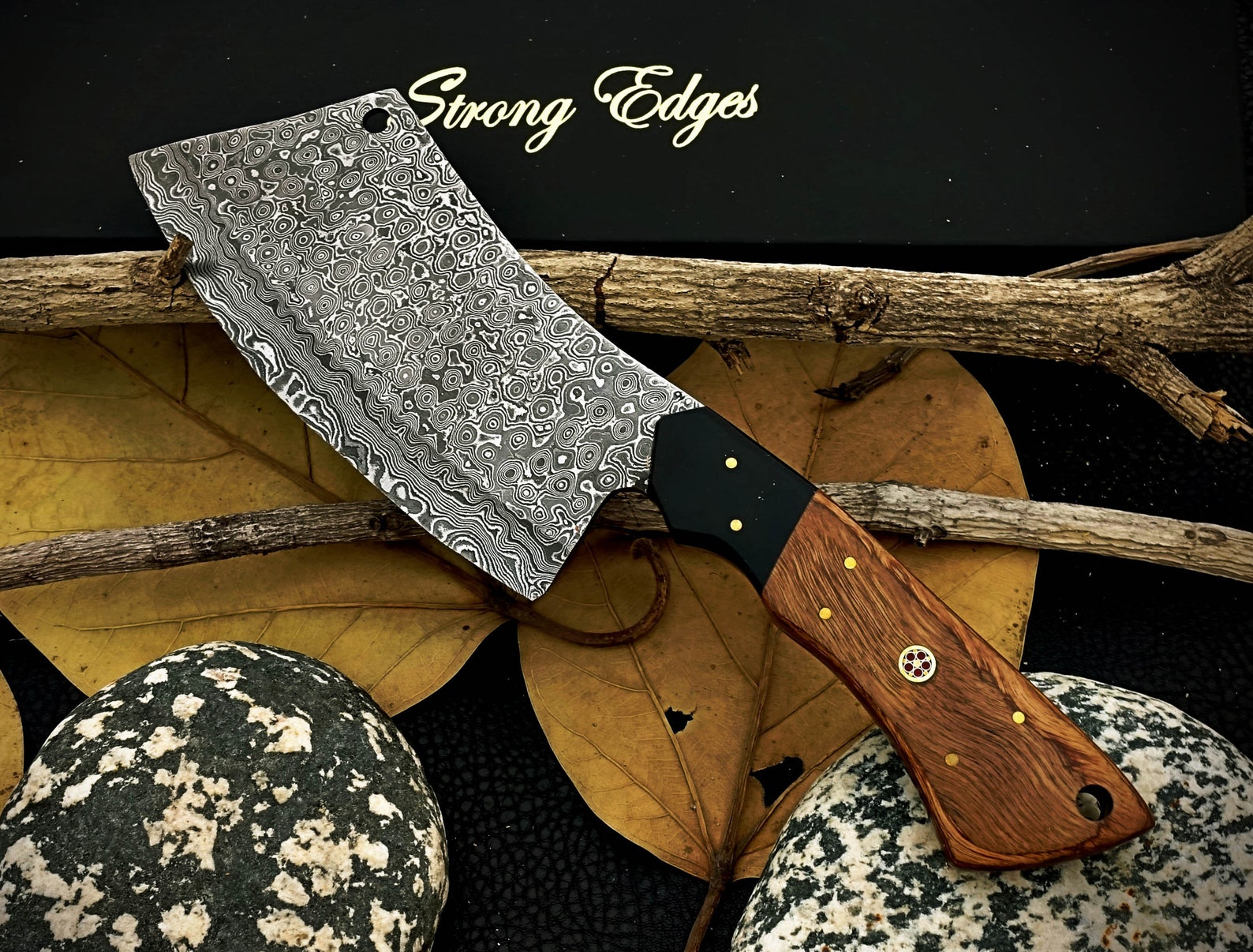 Custom hand made Damascus steel Meat Cleaver knife MTCLVR03 Etsy