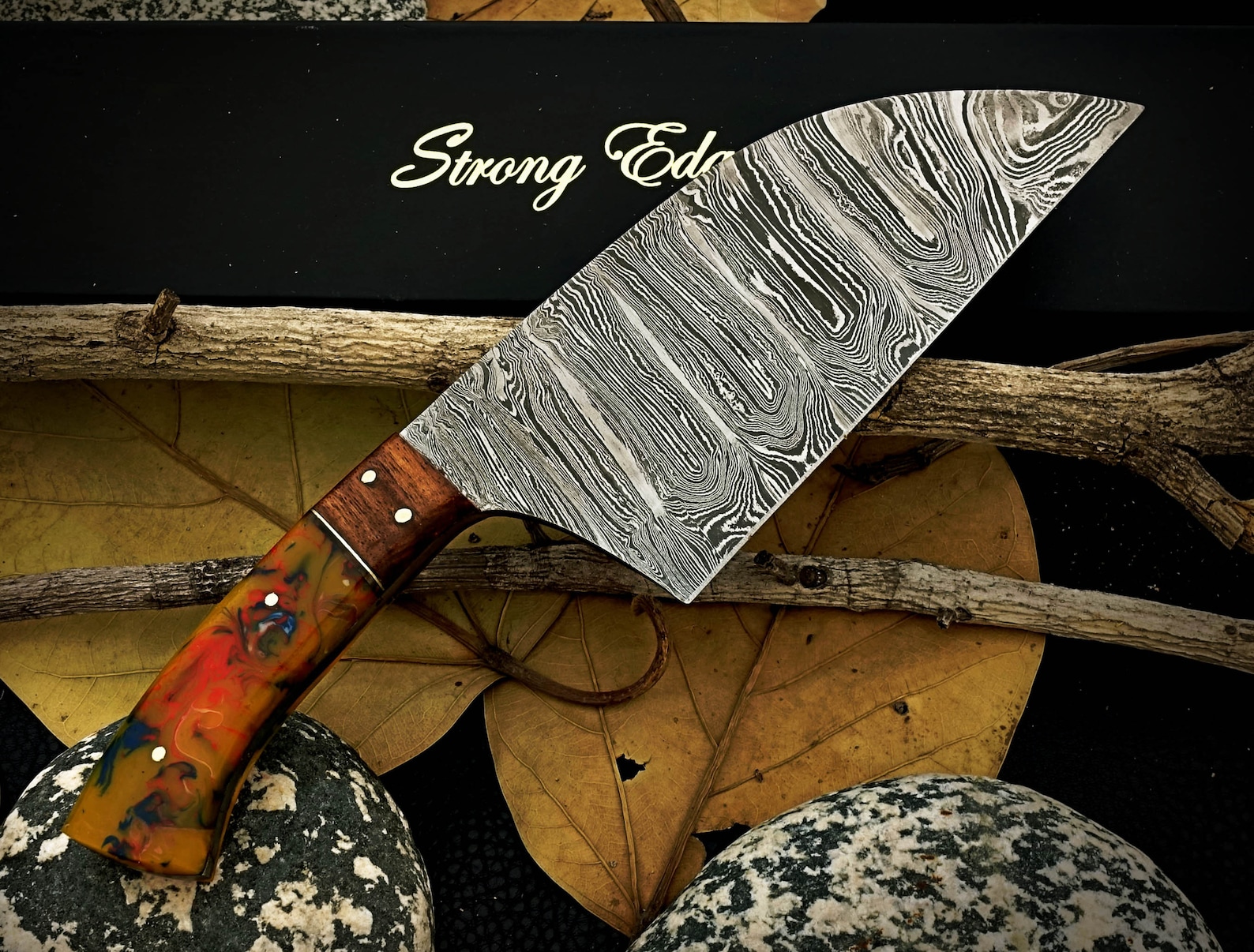 Custom hand made Damascus steel Meat Cleaver knife MTCLVR05 Etsy