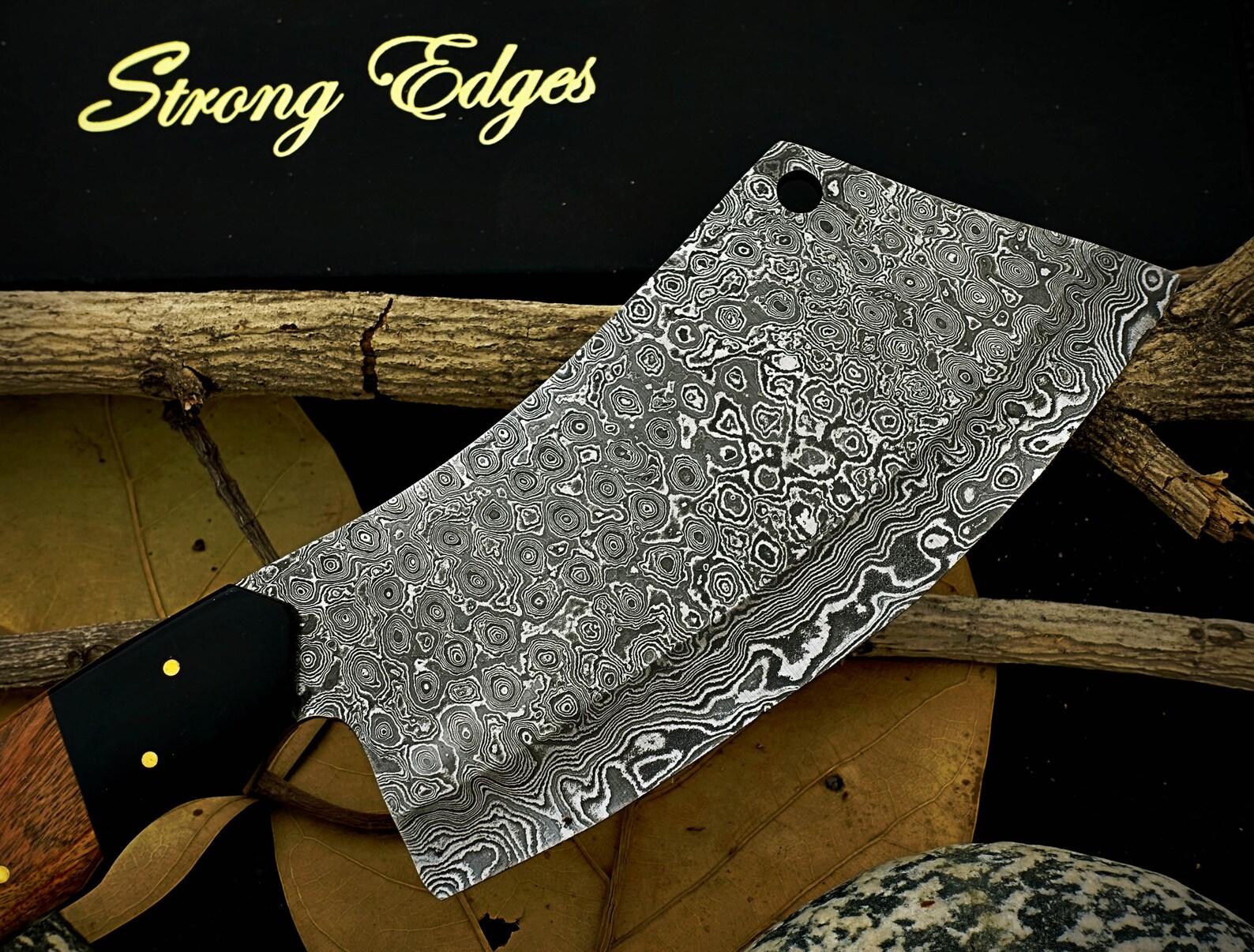 Custom hand made Damascus steel Meat Cleaver knife MTCLVR03 Etsy