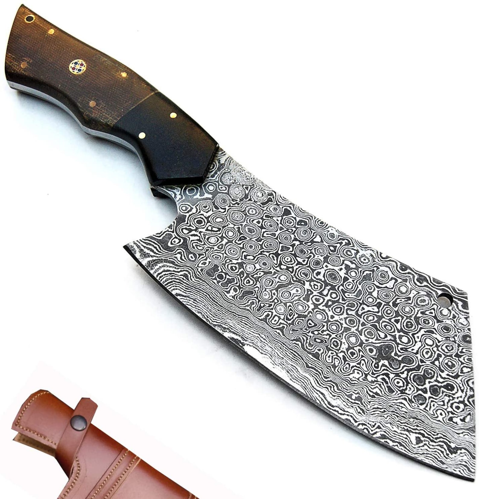 Custom hand made Damascus steel Meat Cleaver knife MTCLVR03 Etsy