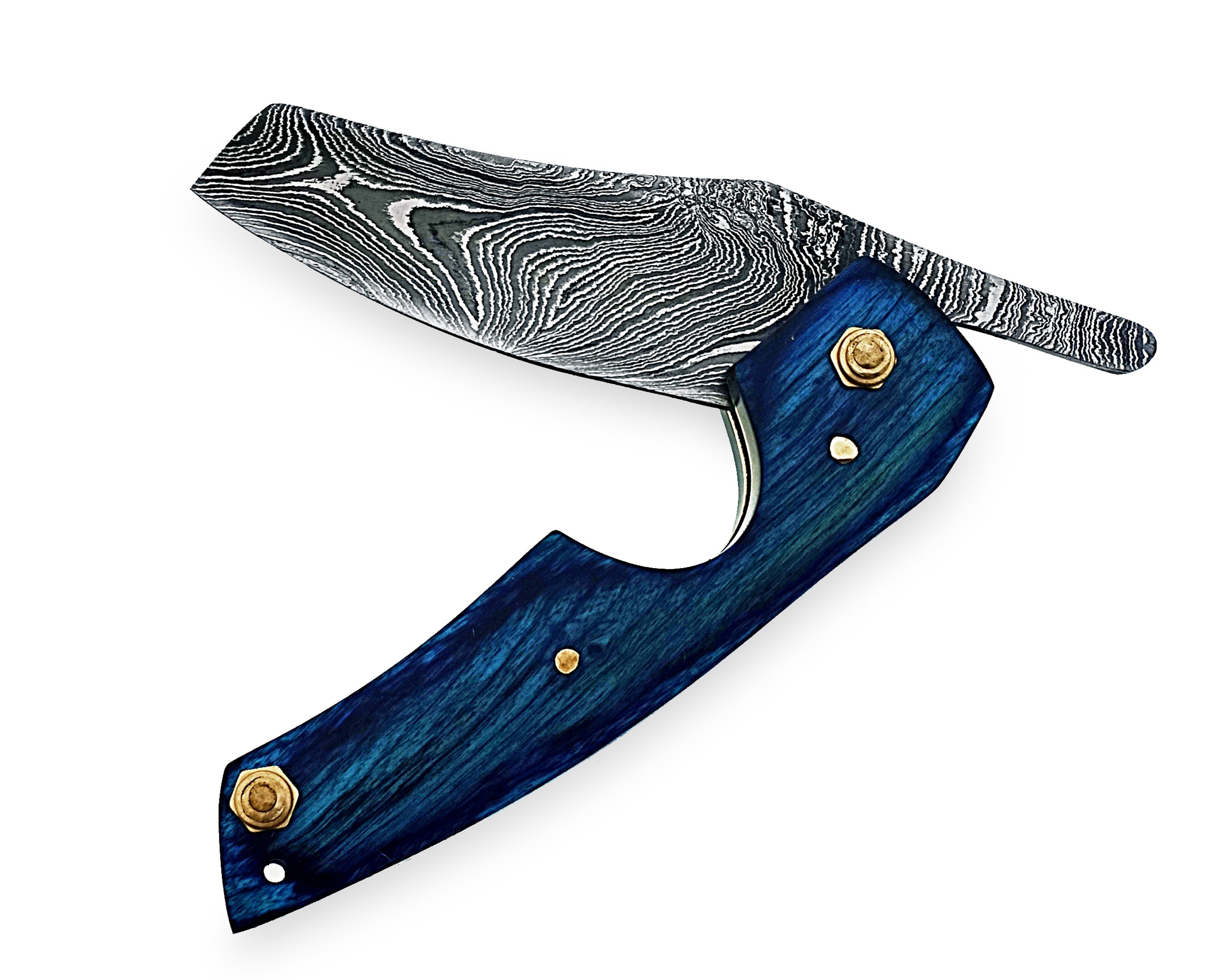 Cigar Cutter Custom Handmade Damascus Steel Folding Etsy