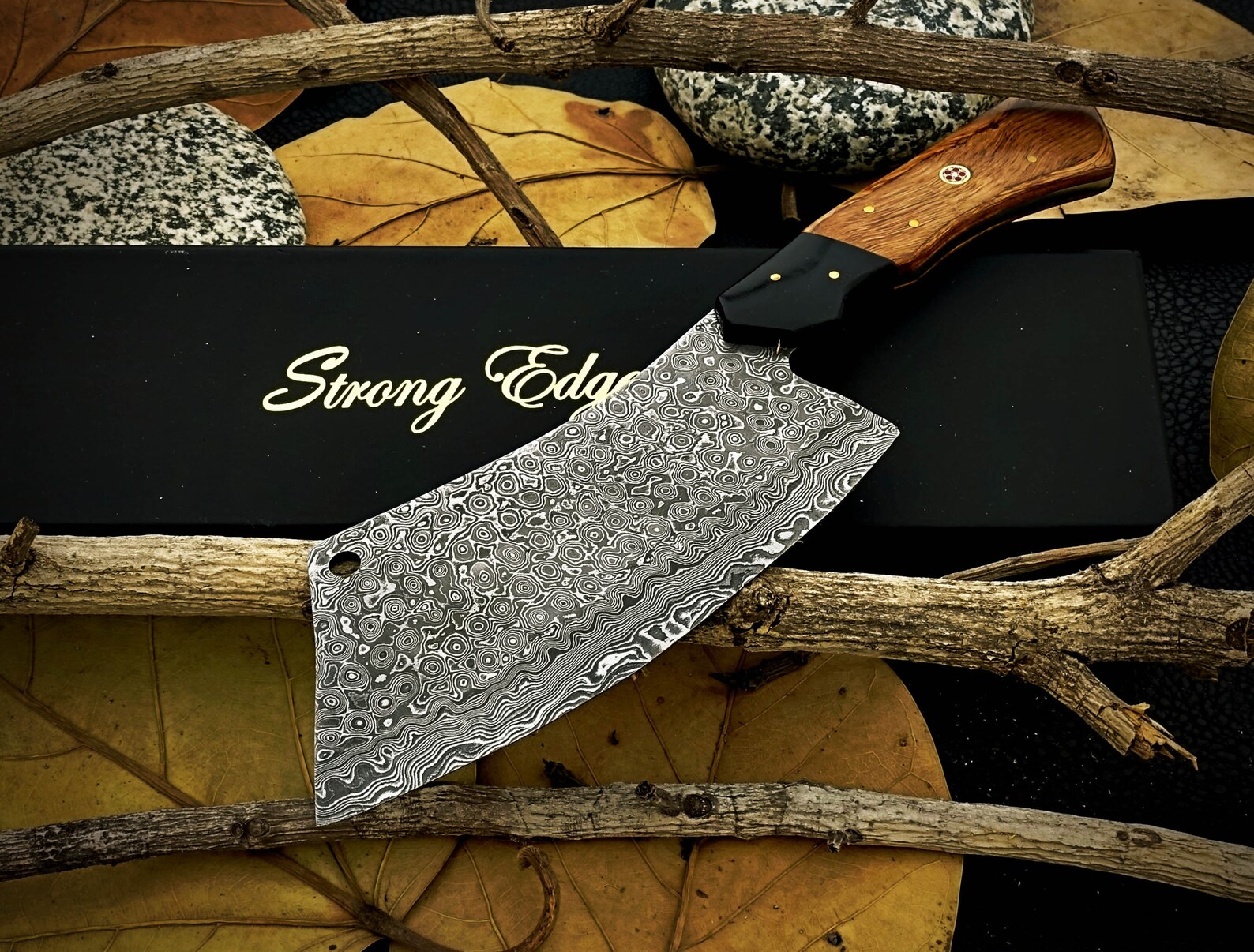 Custom hand made Damascus steel Meat Cleaver knife MTCLVR03 Etsy