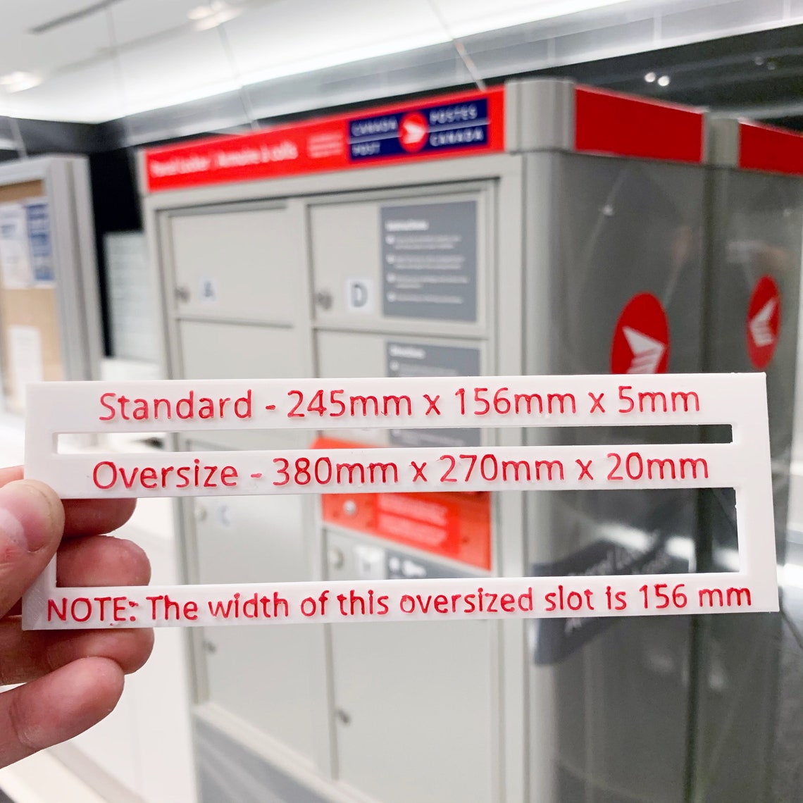 Canada Post Lettermail Slot Measuring Tool Etsy
