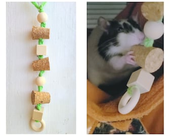 Cork & Wood Chew Toy for Rats / Chew Toy / Rat Toy / Mice Toy / Small Animal Toy / Wooden Toy / Custom Colors