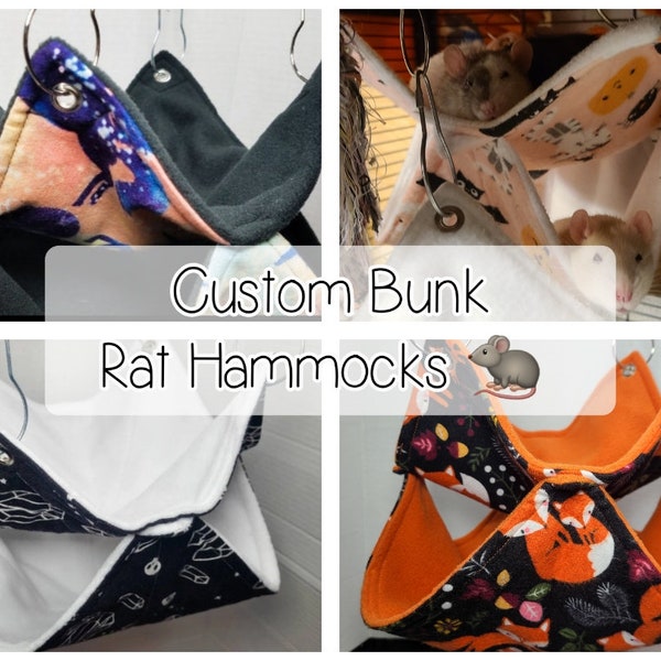 Custom 2 level Bunk Rat Hammock/ Rat Hammock/ Honeycomb Hammock/ Bunk Hammock/ Small Pet Beds/ Rat Beds/ Customizable Hammock