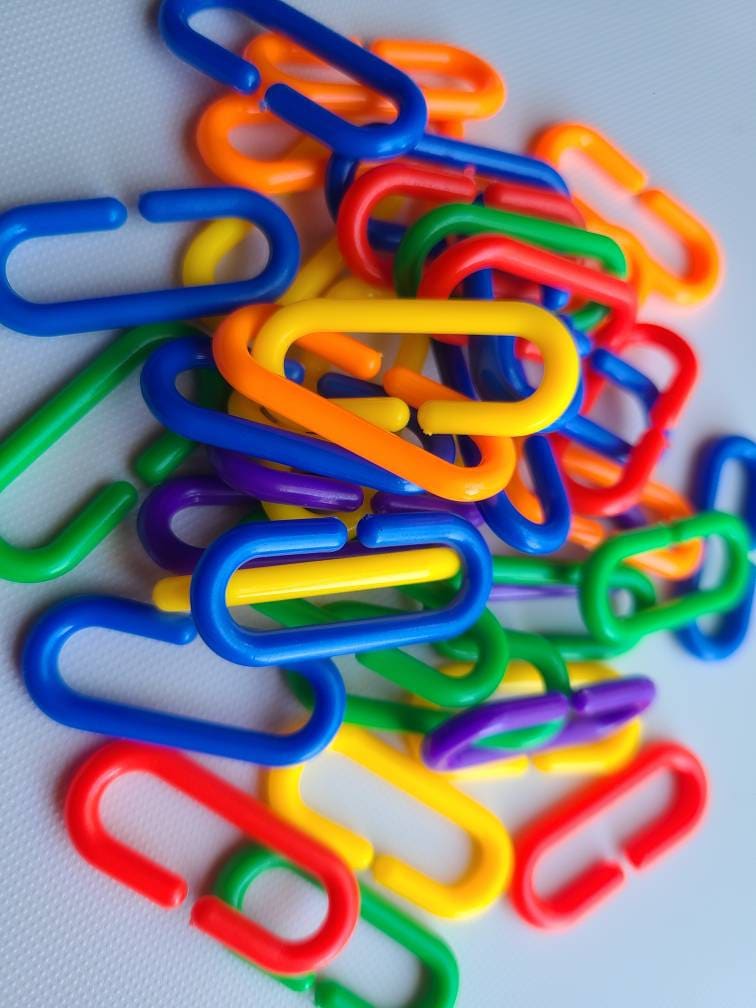 game counting plastic chain links toy
