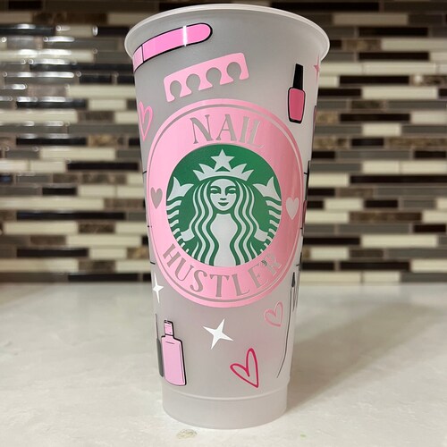 Nail Tech Starbucks Snowglobe Cup Custom Nail Tech Starbucks Etsy
