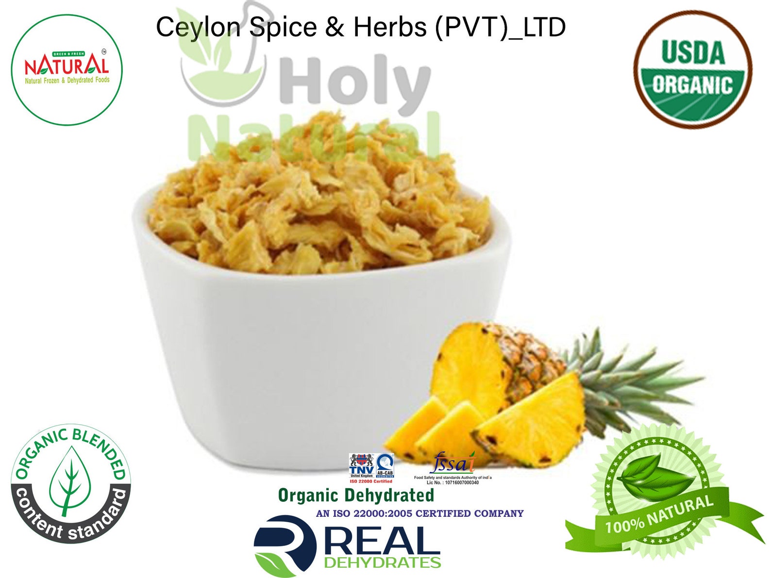 Dried pineapple Slices Fresh pineapple Natural dehydrated Etsy