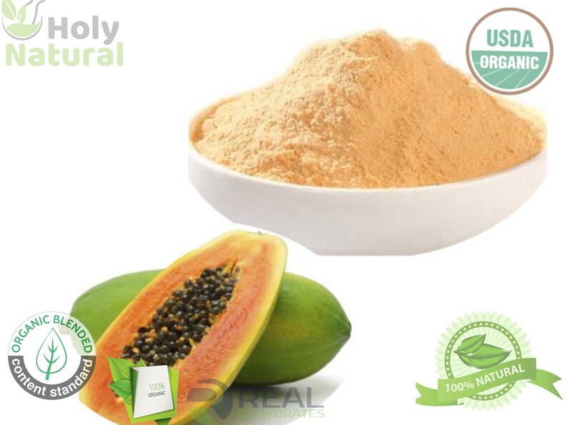 Papaya Powder Pure Organic Red Royal Papaya Extract Powder Etsy