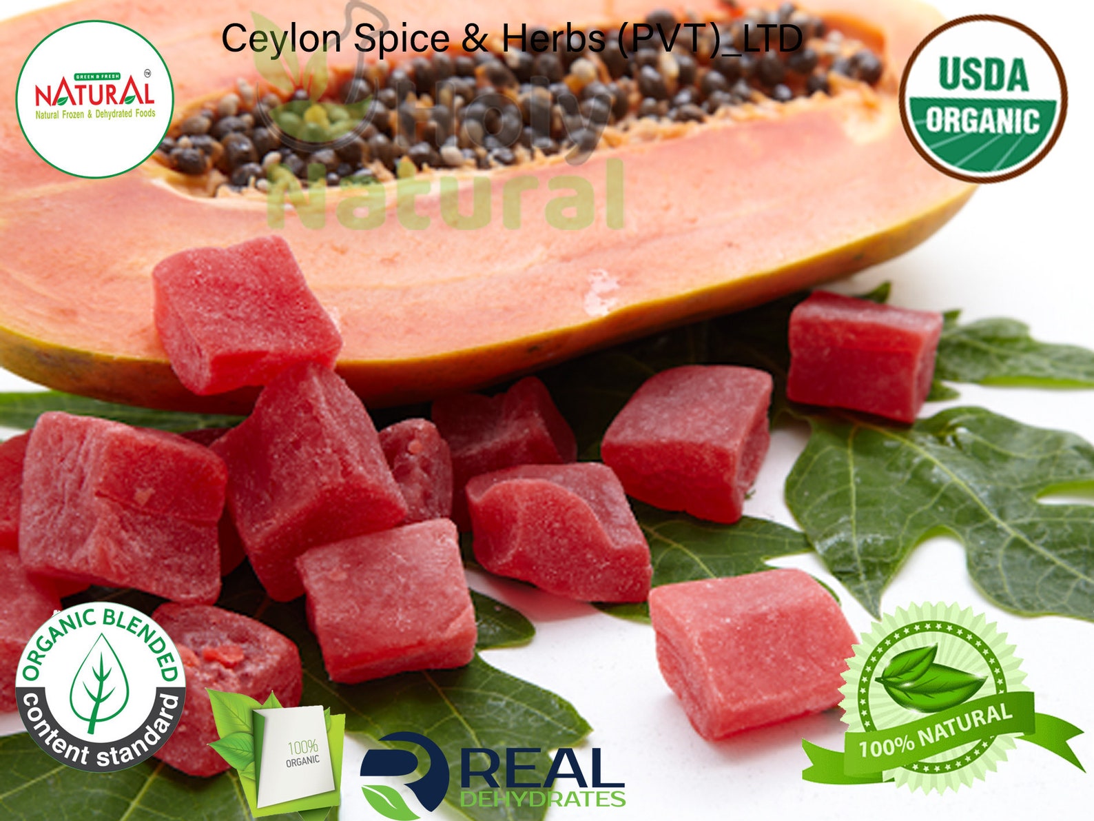 Red Royal Papaya Dehydrated / Dried Papaya 100 Natural Etsy