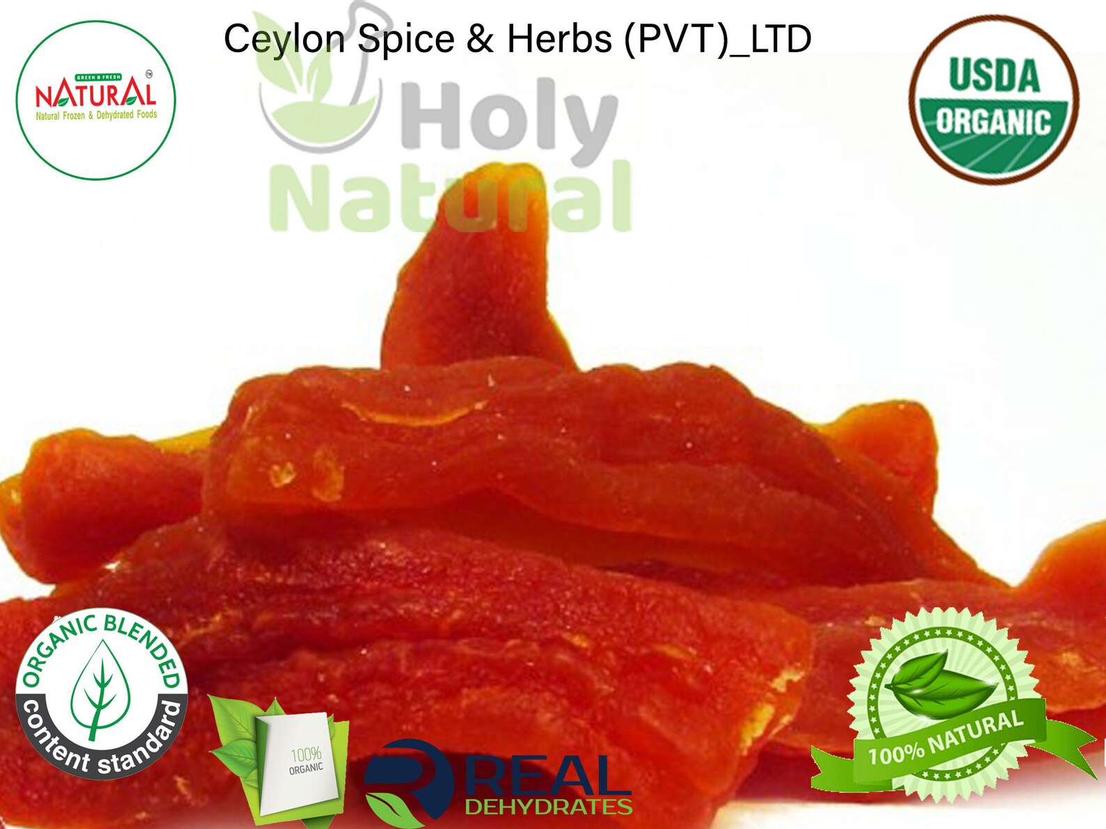 Red Royal Papaya Dehydrated / Dried Papaya 100 Natural Etsy