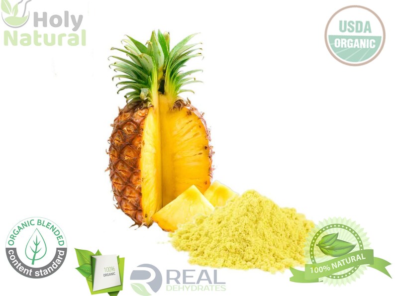 Pineapple Extract Powder 50 100 250g Organic Super Food Etsy