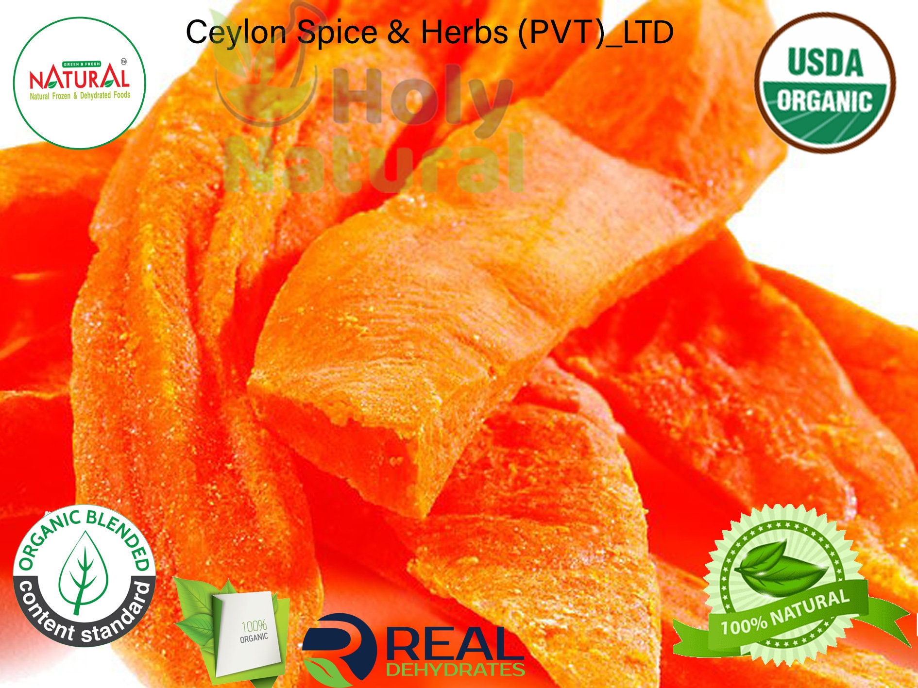 Red Royal Papaya Dehydrated / Dried Papaya 100 Natural Etsy