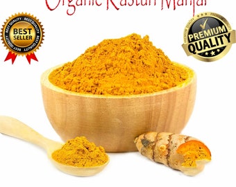 curcuma sauvage, Kasturi Manjal, Curcuma aromatica, peau naturellement éclatante, fraîchement préparé sur commande