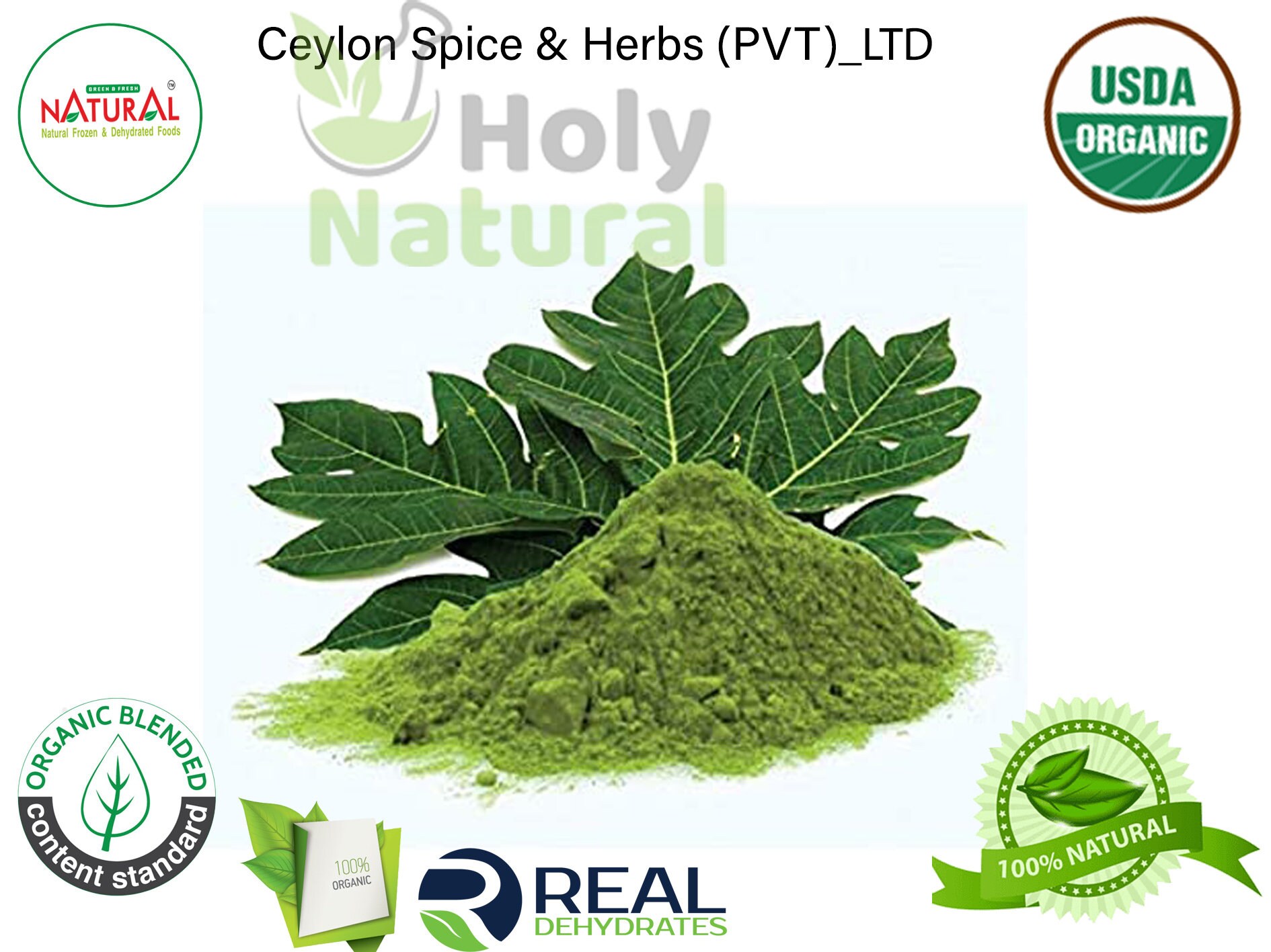Papaya Leaf Organic Papaya Leaf Extract Powder Freshly Etsy