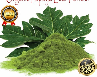 Papaya Leaf Powder, 1kg BULK Organic Dry Carica papaya, Dry Paw Paw Leaf Powder