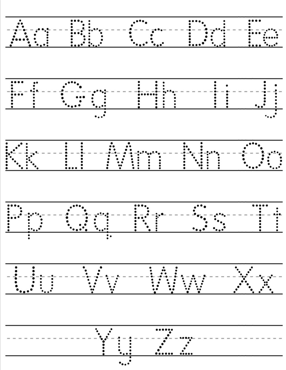 Alphabet Tracing Worksheets, Abc Handwriting Worksheets, Letter Tracing ...