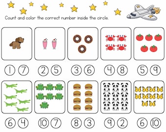 Count and Color Numbers 1-10