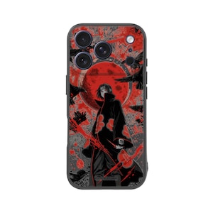 Itachi Uchiha Blood Moon iPhone Case - Dark, Akatsuki, Anime Manga Art | SIMPLYMDRN