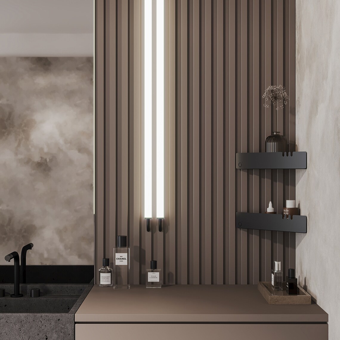 Corner Metal Shower Shelf Black or White Matt Stainless Steel Shelf