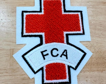Anpassad Cross Letterman Jacket-lapp: Skolfärger