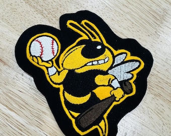 Broderad maskot Letterman-jacka-märke, sportkläder för seniorer
