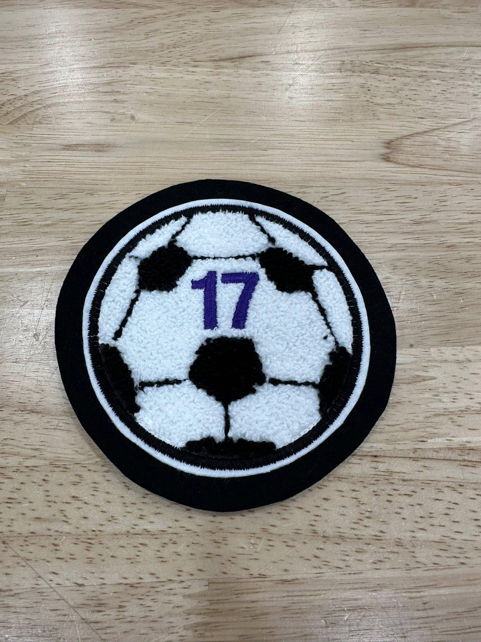 Customizable Soccer Patch: School Colors, Glitter, Rhinestones Option ...