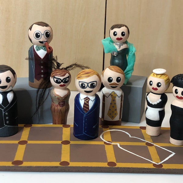 Clue Movie Peg Dolls Entire Cast