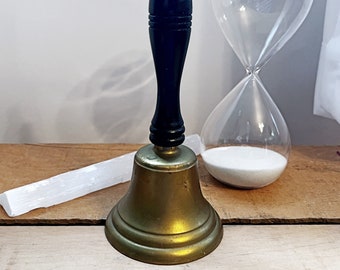 Vintage brass bell, ritual bell, altar bell, witch bell, altar decor, spell bell