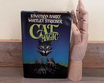 Cat Magic by Jonathan Barry with Whitley Strieber – 1986 Hardcover with Dust Jacket – Book Club Edition – Vintage Horror Occult Book