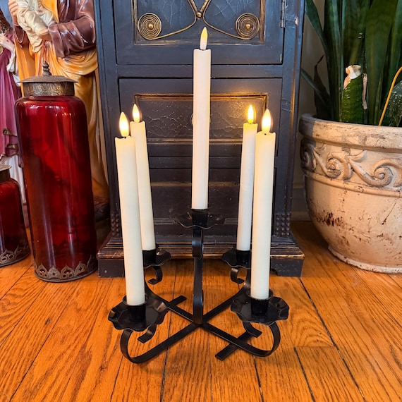 Gothic Revival Metal Candelabra