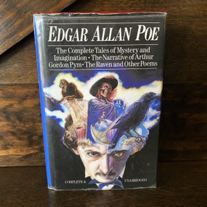 Vintage Edgar Allan Poe book, hardcover, copyright 1981, vintage horror book