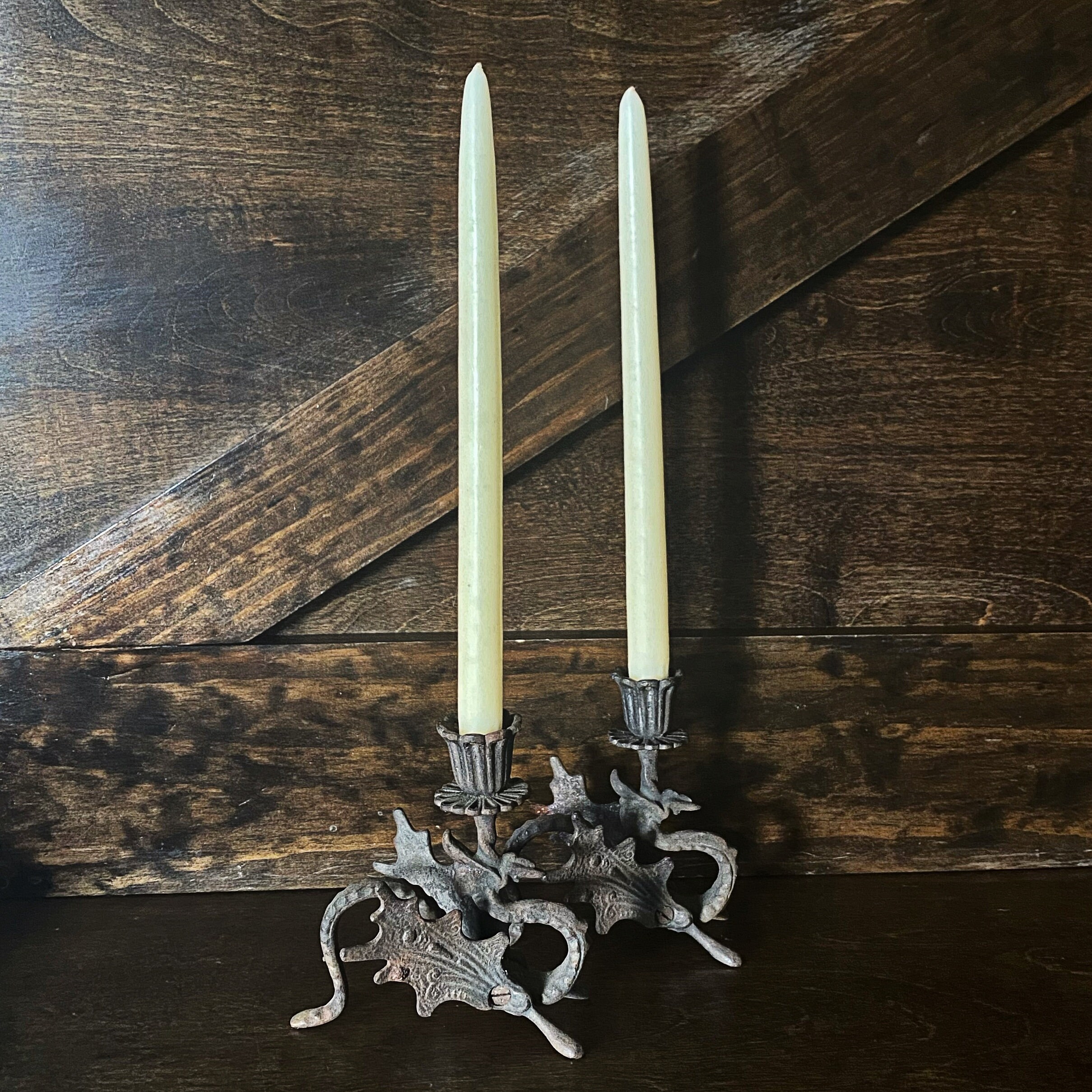 Antique dragon candle holders vintage cast iron dragons Etsy