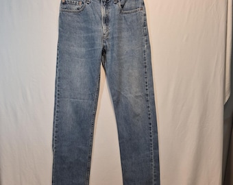 Vintage Levi's Levis 505 Straight Leg Denim Jeans 33 x 34 90s Grunge Dadcore